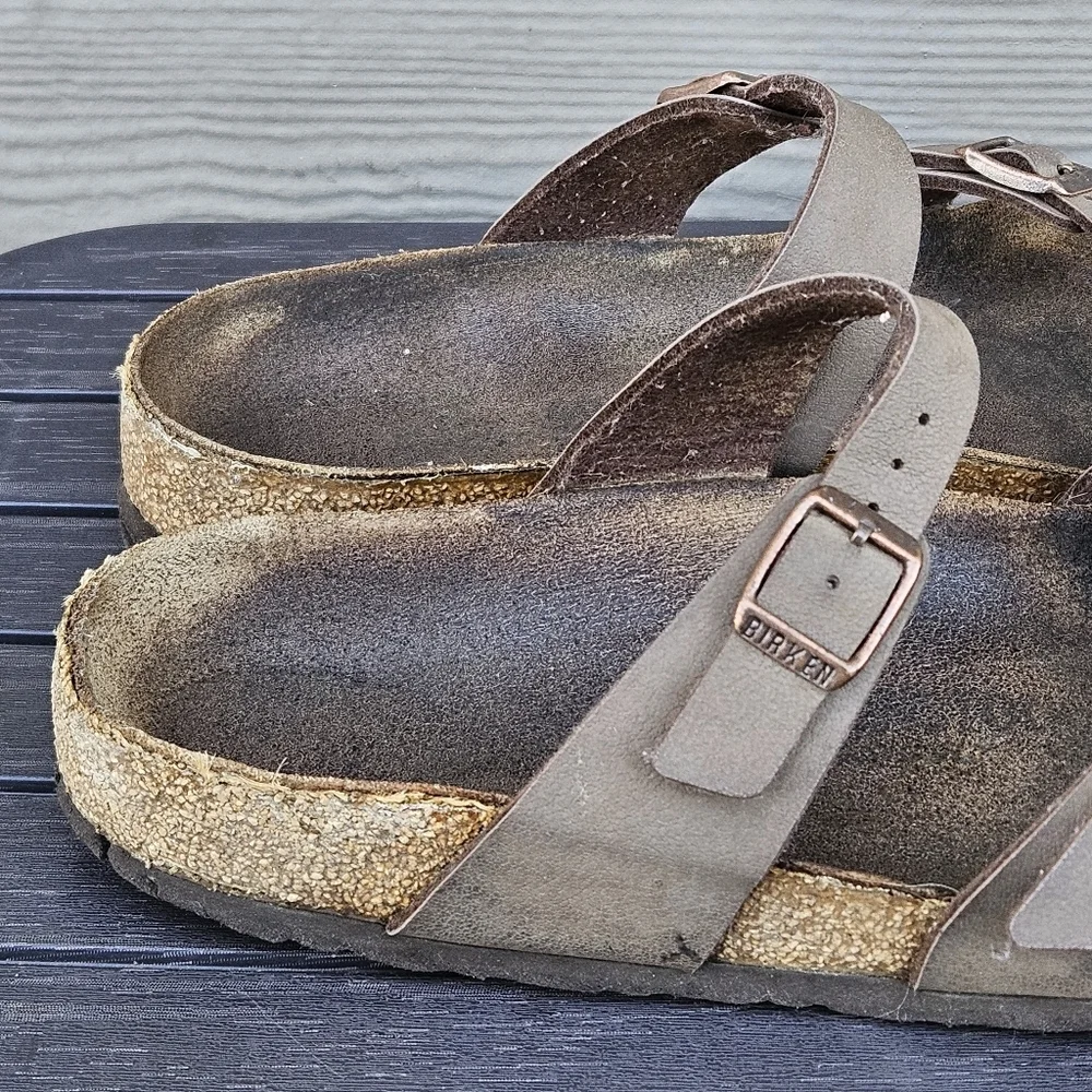 Birkenstock Mayari Brown Leather Sandal Womens Shoes EU Size 41